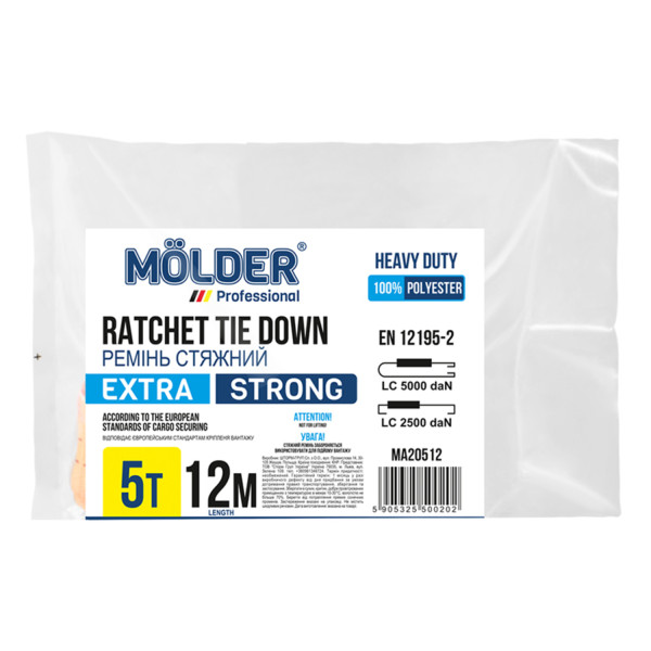 Фото - Стяжной ремень Molder 5т 12м Molder (MA20512)