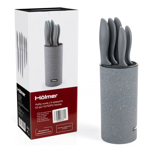Фото - Набор ножей Holmer KS-66118-PSSPG Marble