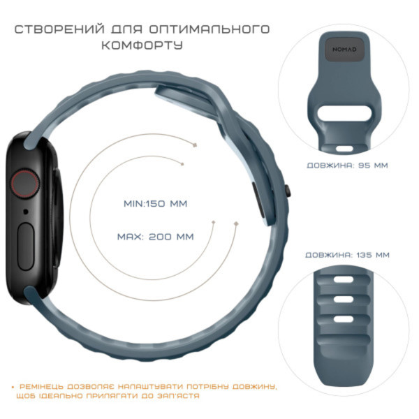 Фото - Ремешок для смарт-часов Nomad Sport Band Marine Blue 46mm/49mm (NM01133285)
