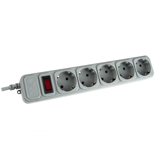 Фото - Сетевой фильтр Maxxter SPM5-G-10G, 3м кабель, 5 розеток