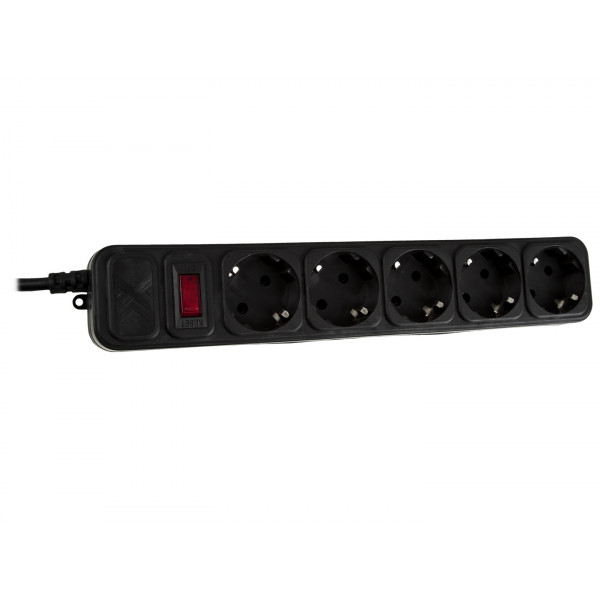 Фото - Сетевой фильтр Maxxter SPM5-G-15B черный, 4.5 м кабель, 5 розеток