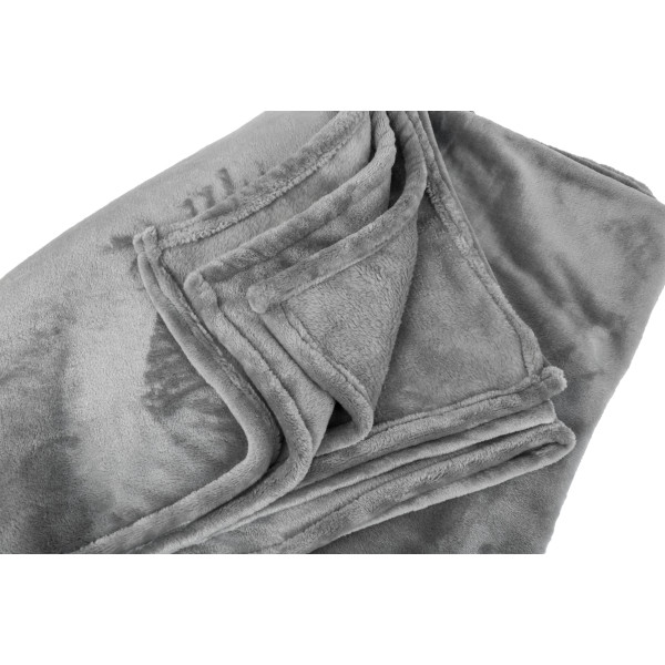 Фото - Набор плед + подушка в авто EVAtech из махры M для Acura серые MBLMPSMGV046