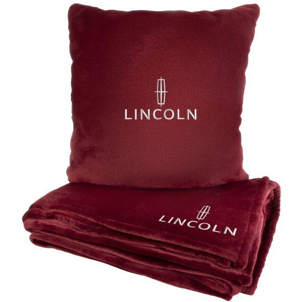 Фото - Набор плед + подушка в авто EVAtech M для Lincoln красные MBLMPSMRV069