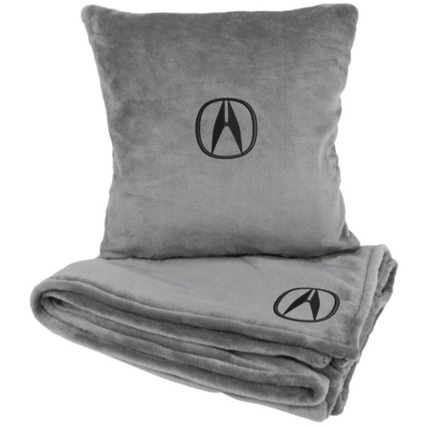 Фото - Набор плед + подушка в авто EVAtech из махры S для Acura Серые (MBLMPSSGV046)