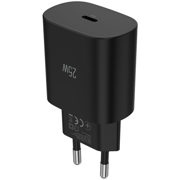 Фото - Сетевое зарядное устройство MAKE 25W GaN PD Black (MCW-2511BK)