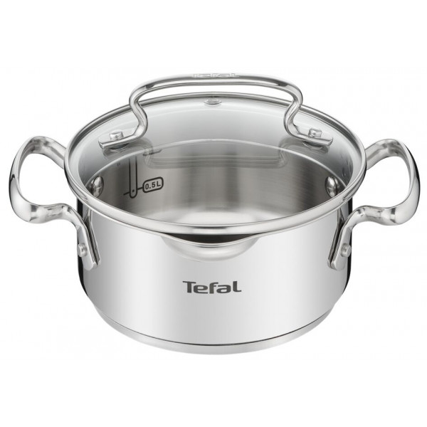 Фото - Набор посуды Tefal G718SA74 Duetto+ 10 пр. со сковородой (кастр. 6,1/5,0/2,9/1,5 л., ковш 1,5 л б/кр, сковорода 26 см)