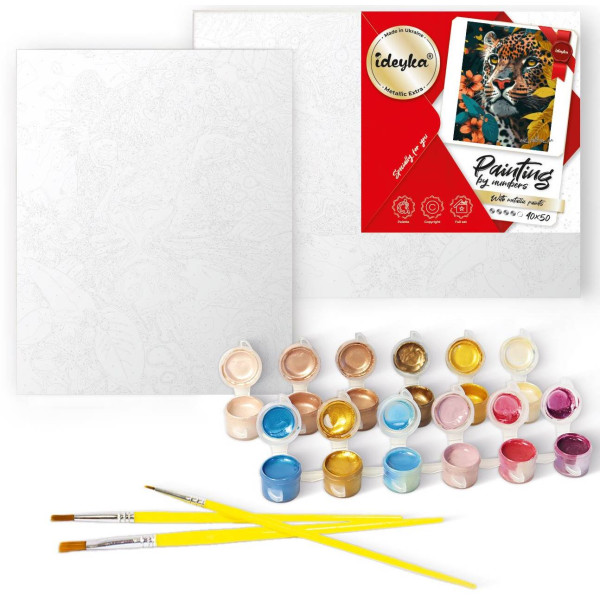 Фото - Картина по номерам Ideyka Очаровательные бабочки с красками металлик extra 40х50 см (KHO8561)