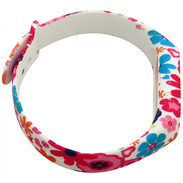 Фото - Ремешок для фитнес-браслета Molife MiBand2 Silicone Casual 16 White/Pink Flowers