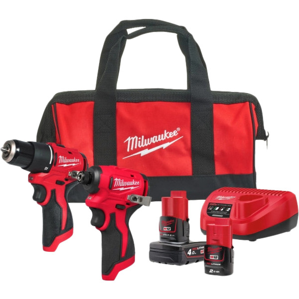 Фото - Набор электроинструментов Milwaukee M12BLPP2B-422B (4933500425) Фото - Набор электроинструментов Milwaukee M12BLPP2B-422B (4933500425)