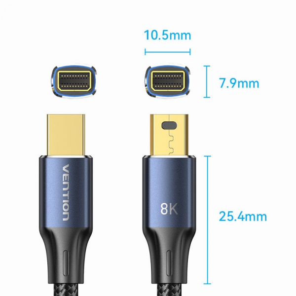 Фото - Кабель Vention mini DisplayPort - mini DisplayPort (M/M) 1.5 м Black (HCGLG)