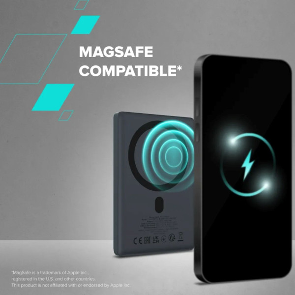 Фото - Батарея мобильная Canyon 500 magnetic 5000mAh Aluminium Interstellar Black (CNS-CPB500B)