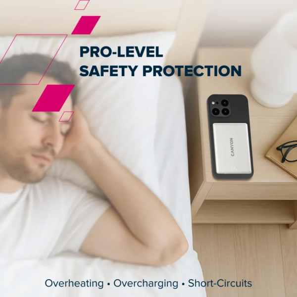 Фото - Батарея мобильная Canyon 500 magnetic 5000mAh Aluminium Interstellar Black (CNS-CPB500B)