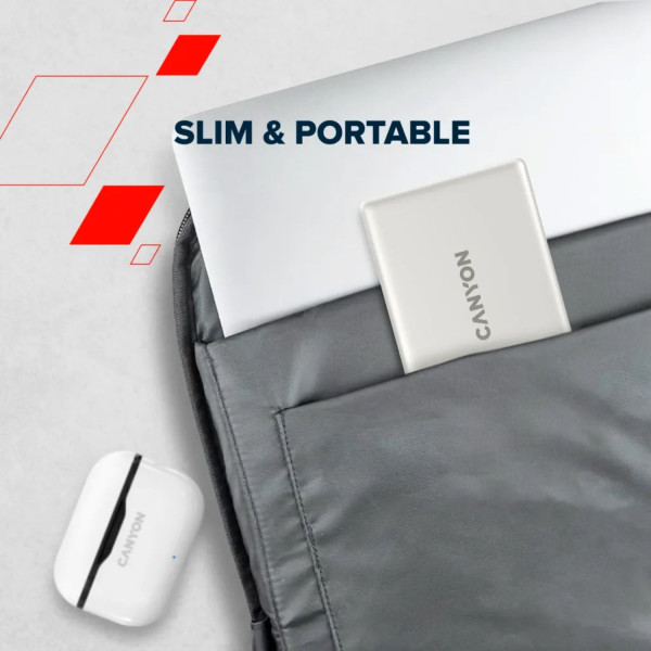 Фото - Батарея мобильная Canyon 511 magnetic 10000mAh Aluminium Interstellar Black (CNS-CPB511B)