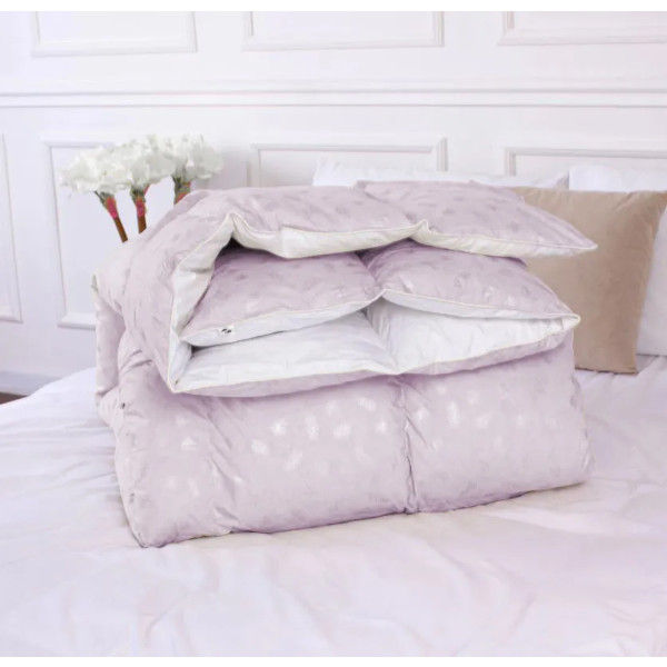 Фото - Одеяло демисезонное двуспальное MirSon №1838 Bio-Pink 90% пух 172x205 (2200003013504)