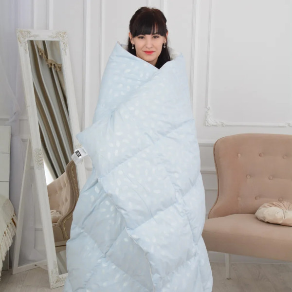 Фото - Одеяло детское демисезонное MirSon №1837 Bio-Blue 90% пух 110x140 (2200003013306)