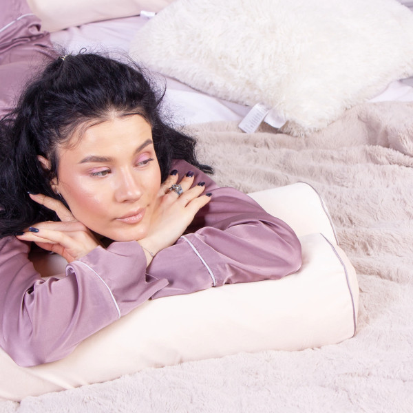 Фото - Подушка валик MirSon №8395 Velvet Line 28-0004 Cream BamBoo 70х16 см (2200006253563)