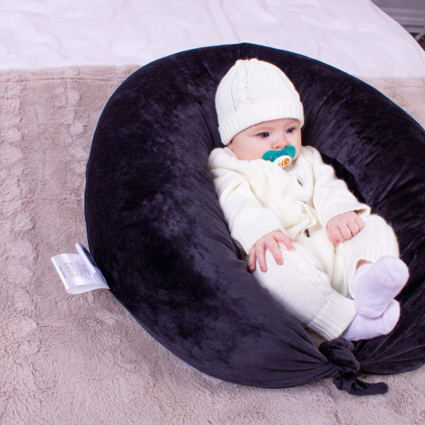 Фото - Подушка для кормления MirSon №8305 Velvet Line 28-0007 Black Велюр 30х170х20 см (2200006200307)