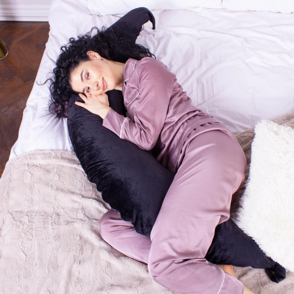 Фото - Подушка для кормления MirSon №8305 Velvet Line 28-0007 Black Велюр 30х170х20 см (2200006200307)