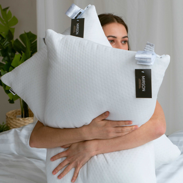 Фото - Подушка стандартная MirSon хлопковая №877 Julia Упругая 70х70 см (2200003226720)