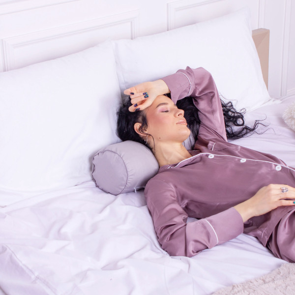 Фото - Подушка валик MirSon №8350 Naturale Line 16-5703 Light Gray Tencel 70х16 см (2200006250869)