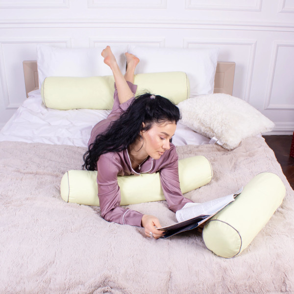 Фото - Подушка валик MirSon №8115 Naturale Line 12-0525 Tiziana EcoSilk 60х20 см (2200006248323)