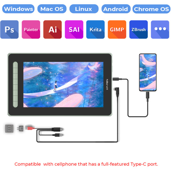 Фото - Графический планшет XP-Pen Artist 12 Pen Display (2nd Gen) Green