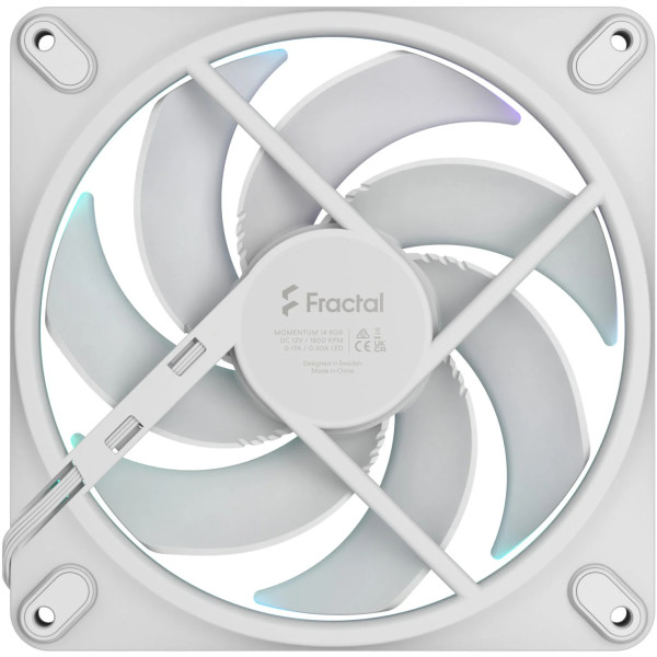 Фото - Корпусный вентилятор Fractal design Momentum 14 RGB White (FD-F-MR1-1402)