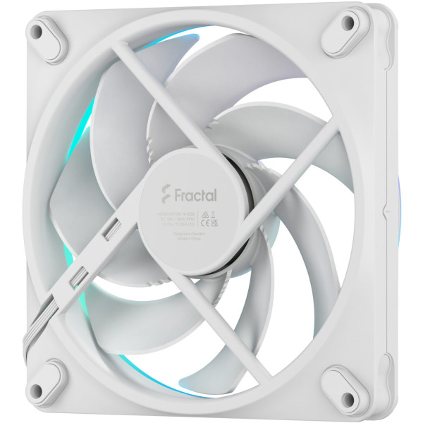 Фото - Корпусный вентилятор Fractal design Momentum 14 RGB White (FD-F-MR1-1402)