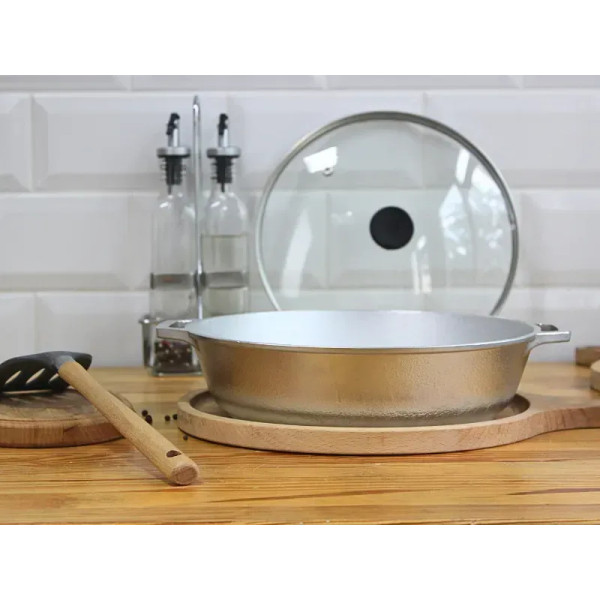 Фото - Сковорода универсальная Brizoll 5-2660-6 Monolith 260х60 мм, со стеклянной крышкой