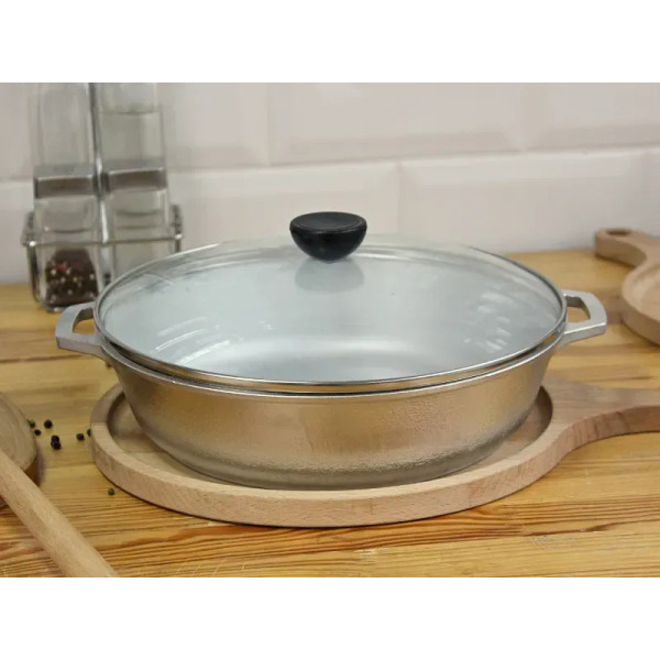 Фото - Сковорода универсальная Brizoll 5-2660-6 Monolith 260х60 мм, со стеклянной крышкой