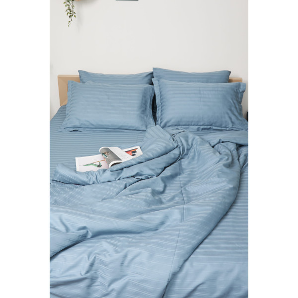 Фото - Комплект постельного белья детский Moon&Star 110х140 нав. 2х40х40 Ultramarine Satin Stripe (MS-830000192)