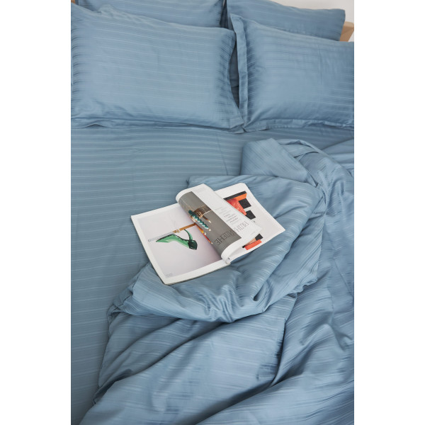 Фото - Комплект постельного белья детский Moon&Star 110х140 нав. 2х40х40 Ultramarine Satin Stripe (MS-830000192)