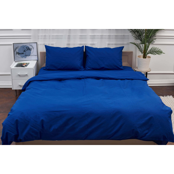 Фото - Комплект постельного белья Moon&Star 175х210 см нав. 4х50х70 Blue Бязь Gold Люкс (MS-820000808)