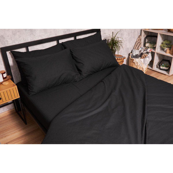 Фото - Комплект постельного белья Moon&Star Бязь Gold Люкс Black 175х210 см нав. 50х70 2 шт. (MS-890000022)