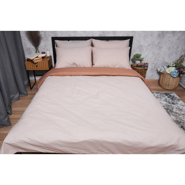 Фото - Комплект постельного белья Moon&Star Бязь Gold Люкс Brown Blanc 143х210х2 нав. 2х70х70 (MS-820004577)