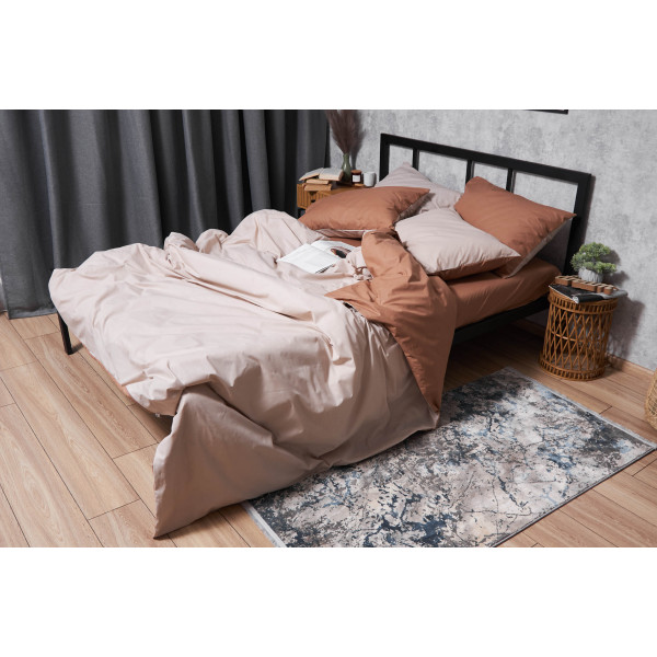 Фото - Комплект постельного белья Moon&Star Бязь Gold Люкс Brown Blanc 160х220х2 нав. 2х50х70 (MS-820004581)