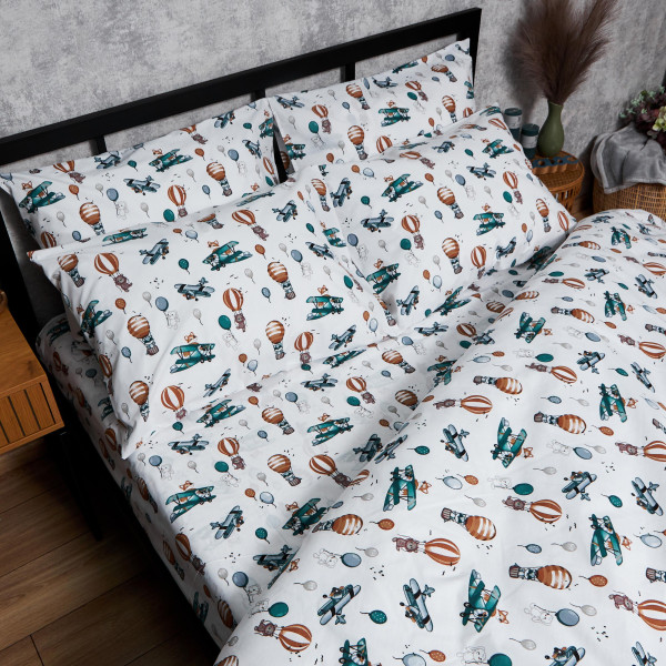 Фото - Комплект постельного белья Moon&Star Бязь Gold Люкс Cloud Adventures 143х210 нав. 2х50х70 (MS-820006176)