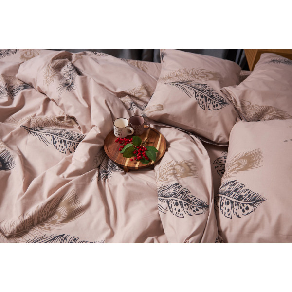 Фото - Комплект постельного белья Moon&Star Бязь Gold Люкс «Feathers» 143х210х2 нав. 2х70х70 (MS-820004367)