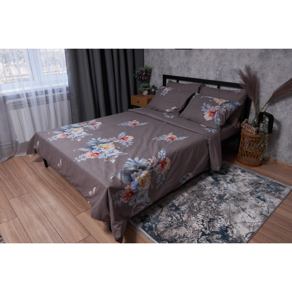 Фото - Комплект постельного белья Moon&Star Бязь Gold Люкс «Flowers Wod» 175х210 см нав. 4х50х70 (MS-820001501)