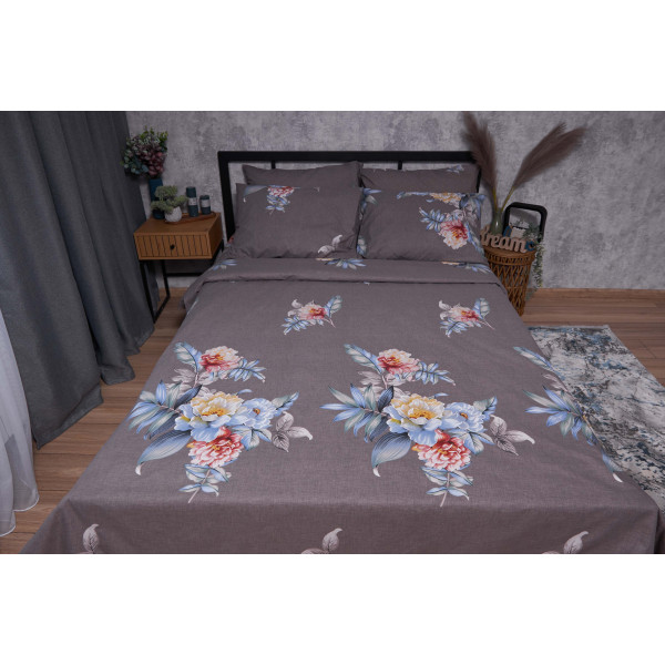 Фото - Комплект постельного белья Moon&Star Бязь Gold Люкс «Flowers Wod» 200х220 см нав. 2х50х70 (MS-820001504)