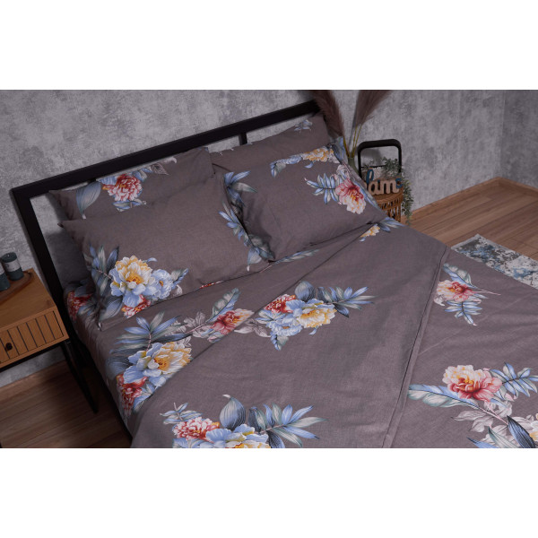 Фото - Комплект постельного белья Moon&Star Бязь Gold Люкс «Flowers Wod» 175х210 см нав. 4х50х70 (MS-820001501)