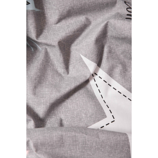 Фото - Комплект постельного белья Moon&Star Бязь Gold Люкс «Gray Stars» 160х220х2 нав. 4х50х70 (MS-820003043)