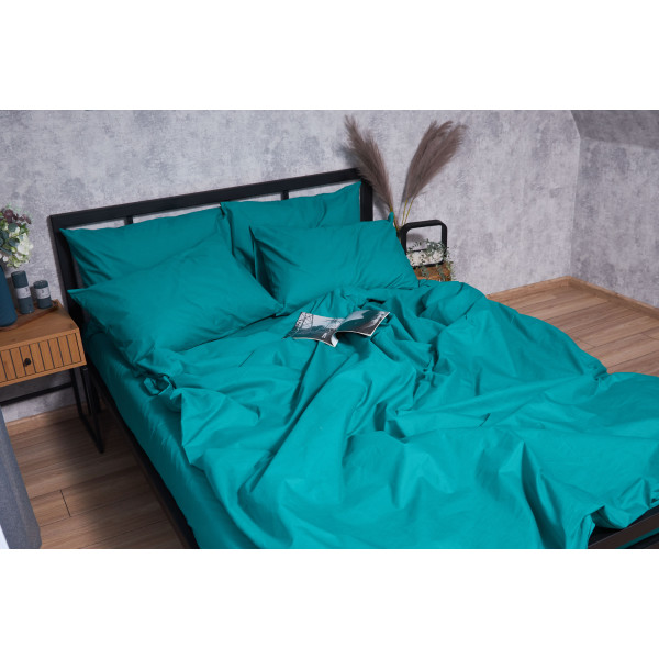 Фото - Комплект постельного белья Moon&Star Бязь Gold Люкс «Green Deep» 175х210 см нав. 4х50х70 (MS-820001606)