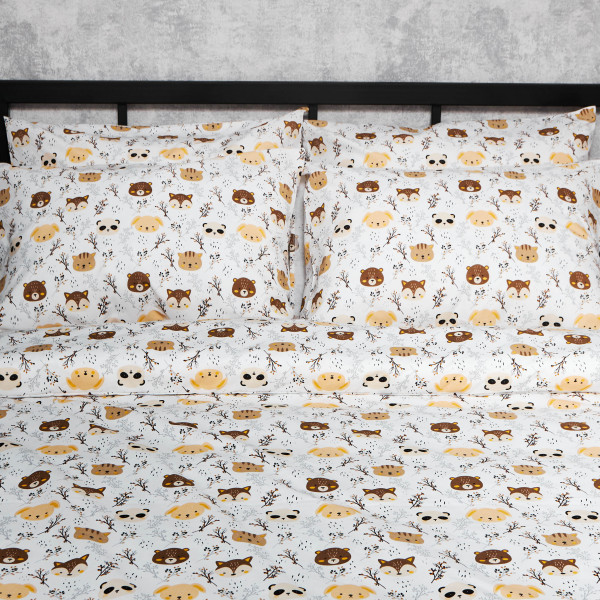 Фото - Комплект постельного белья Moon&Star Бязь Gold Люкс «Jungle Joy» 160х220х2 нав. 4х50х70 (MS-820006438)