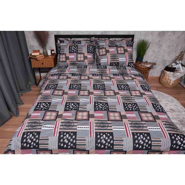 Фото - Комплект постельного белья Moon&Star Бязь Gold Люкс Nautical King Size 220x240 (MS-820003398)