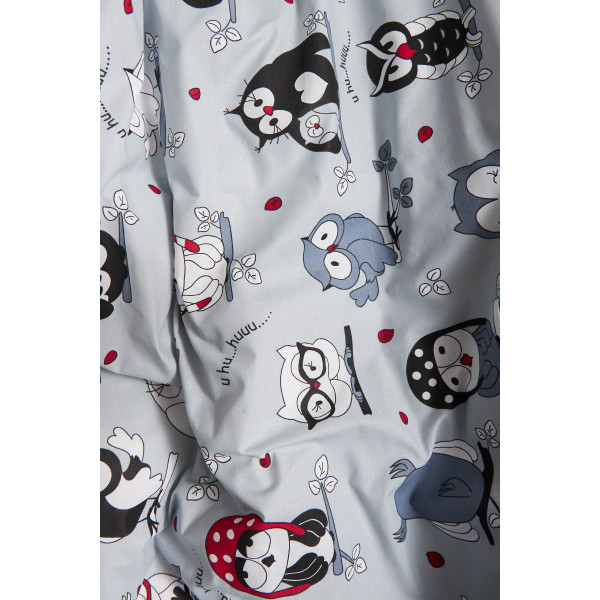 Фото - Комплект постельного белья Moon&Star Бязь Gold Люкс Owls Gray 175х210 (MS-820005467)