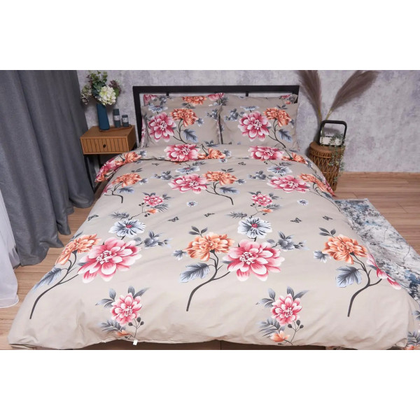 Фото - Пододеяльник двуспальный евро Moon&Star Бязь Gold Люкс Peony Brown King Size 220x240 см (MS-870000104)