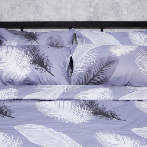 Фото - Комплект постельного белья Moon&Star Бязь Gold Люкс «Soft Plumes» 143х210х2 нав. 2х40х60 (MS-820006920)