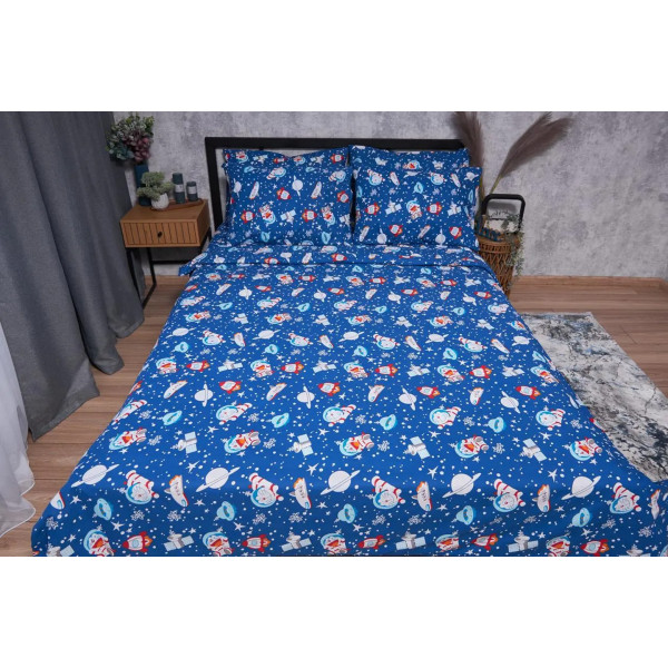 Фото - Пододеяльник двуспальный евро Moon&Star Бязь Gold Люкс Space Cats King Size 220x240 см (MS-870000089)