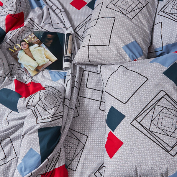 Фото - Комплект постельного белья Moon&Star Бязь Gold Люкс Urban Grid 175х210 см 50х70 2 шт. (MS-890000547)